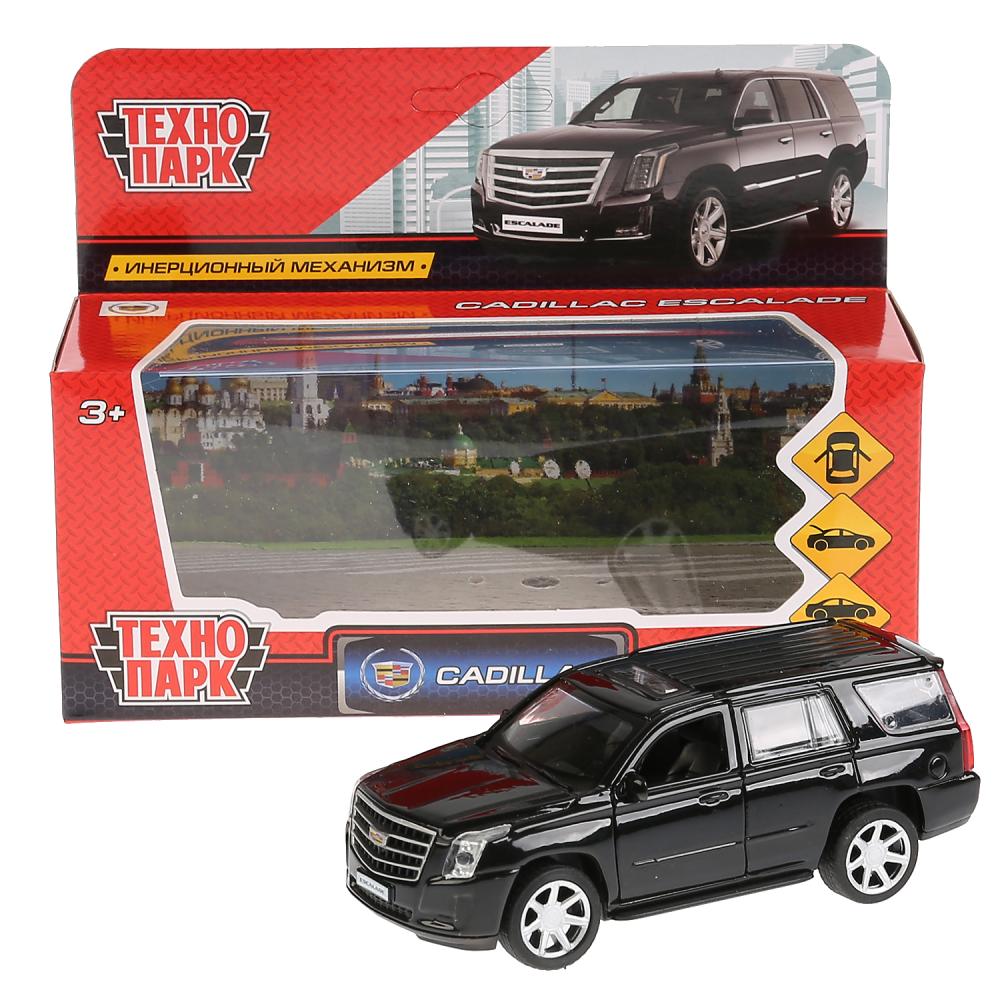 Машина инерционная металлическая - Cadillac Escalade, 12 см, черный, открываются двери  