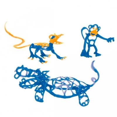 Набор из 2-х 3D-ручек - Вертикаль – Зоопарк, синяя и оранжевая  