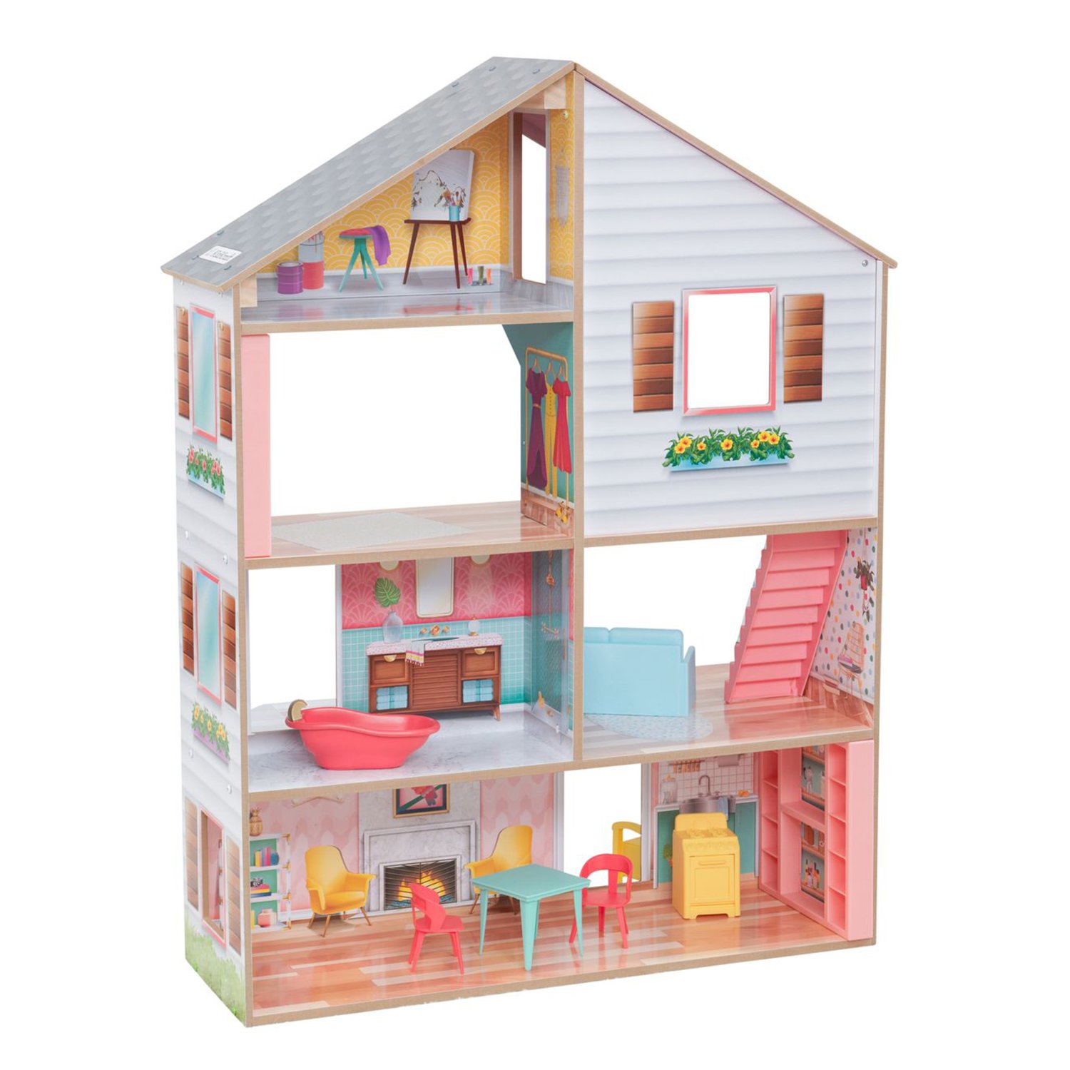 Кукольный домик с мебелью – Чарли, 10 элементов  
