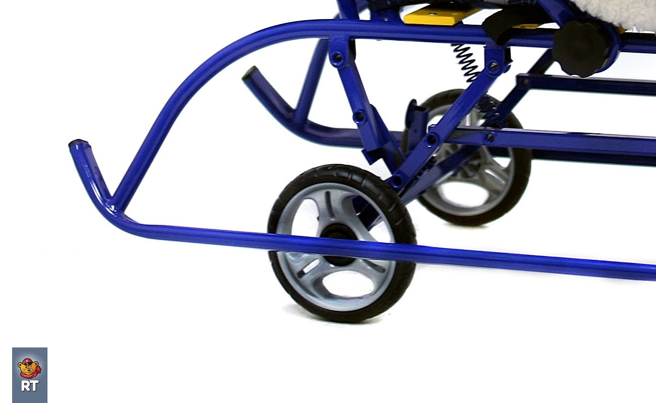 Санимобиль на колесах "Премиум", педальный принцип - бордо  