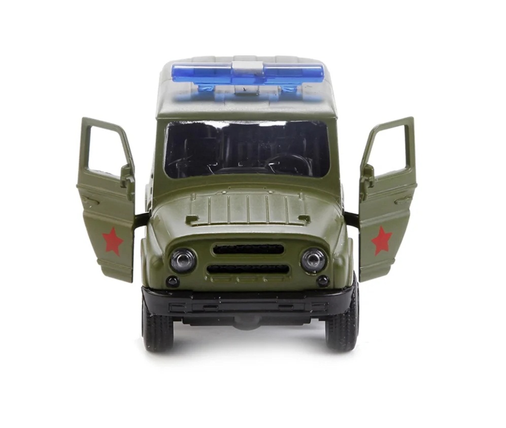 Инерционная металлическая машинка UAZ Hunter - Военная  