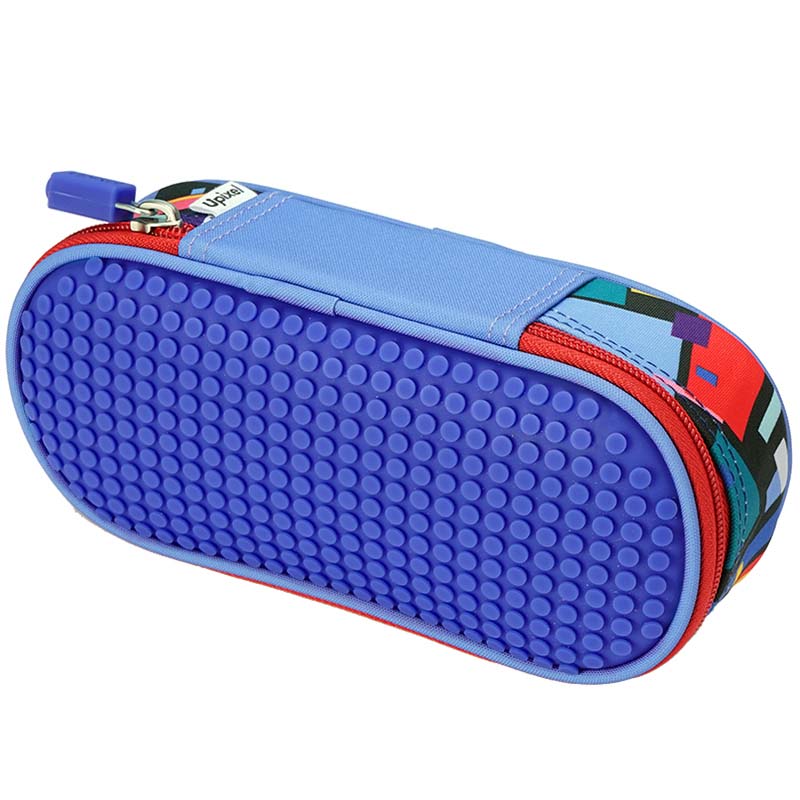 

Пенал школьный пиксельный Super class pencil case WY-B012, синий