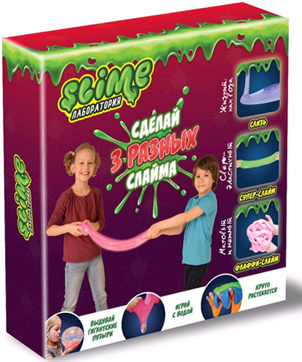 

Набор средний Slime 3 в 1 - Лаборатория, 300 грамм
