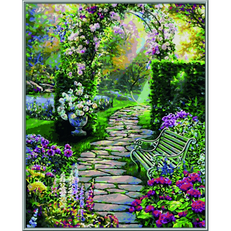 Раскраска по номерам - Прекрасный сад, 40 х 50 см  