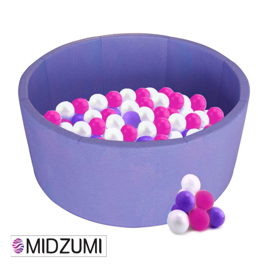 

Детский сухой бассейн Midzumi Baby Beach сиреневый + 200 шаров