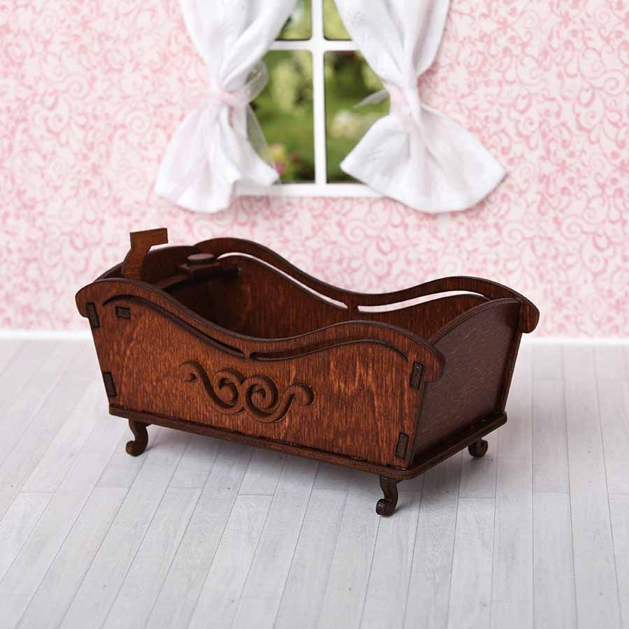 Набор Одним прекрасным утром – Ванная комната: унитаз, ванна, раковина с зеркалом, коричневый  