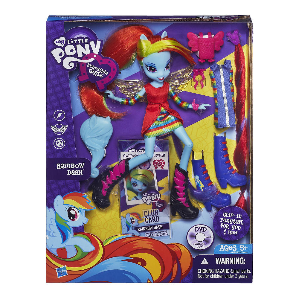 Кукла пони Rainbow Dash с крылышками и аксессуарами  