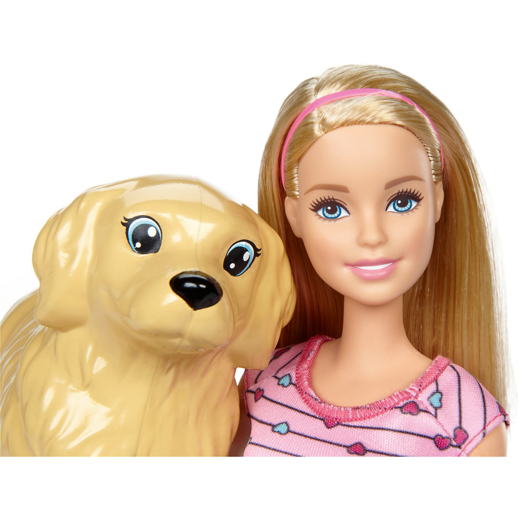 Игровой набор Barbie - Кукла и собака с новорожденными щенками  