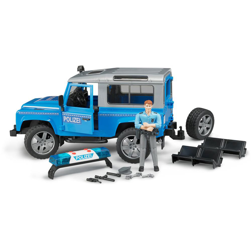 Полицейский внедорожник Bruder Land Rover Defender Station Wagon с фигуркой  