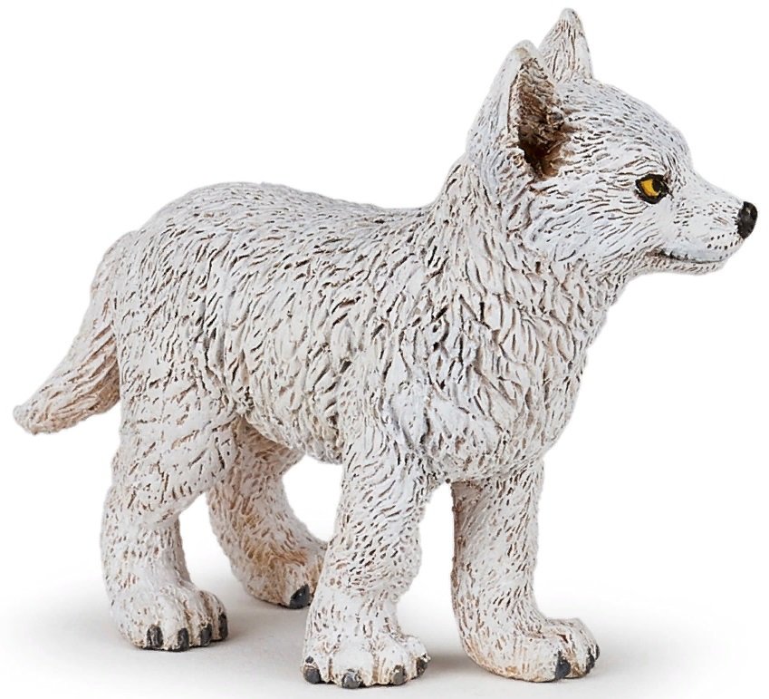 Фигурка - Молодой полярный волк, размер 6 см.  