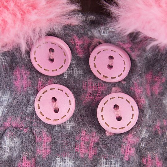 Мягкая игрушка – Зайка Ми в пальто и розовой шапке, большой  