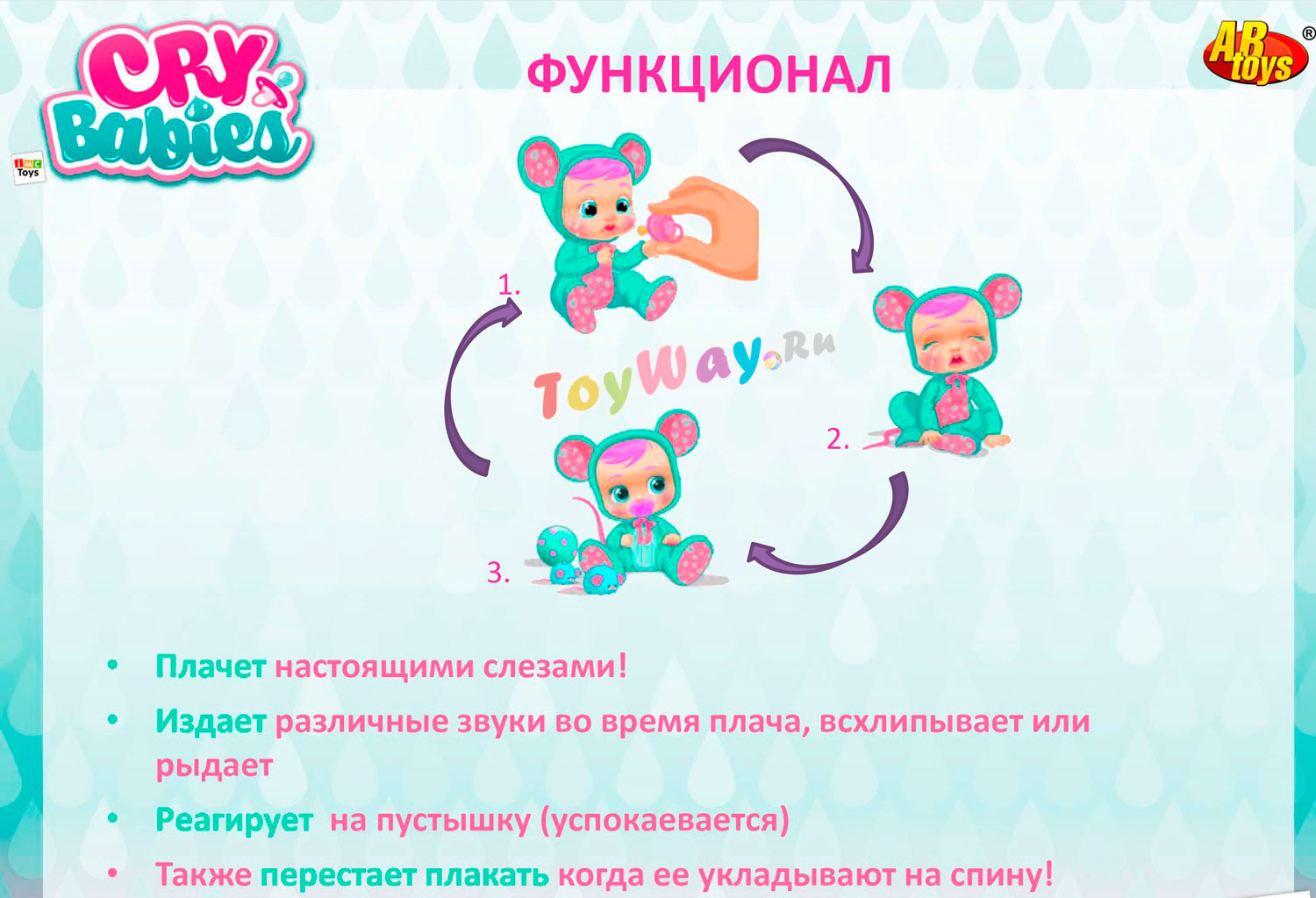 Кукла Cry Babies - Тигренок Лея, плачет, озвучена, 31 см  