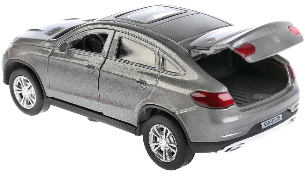 Машина металлическая Mercedes-Benz GLE Coupe 12 см., открываются двери, инерционная, цвет - серый  