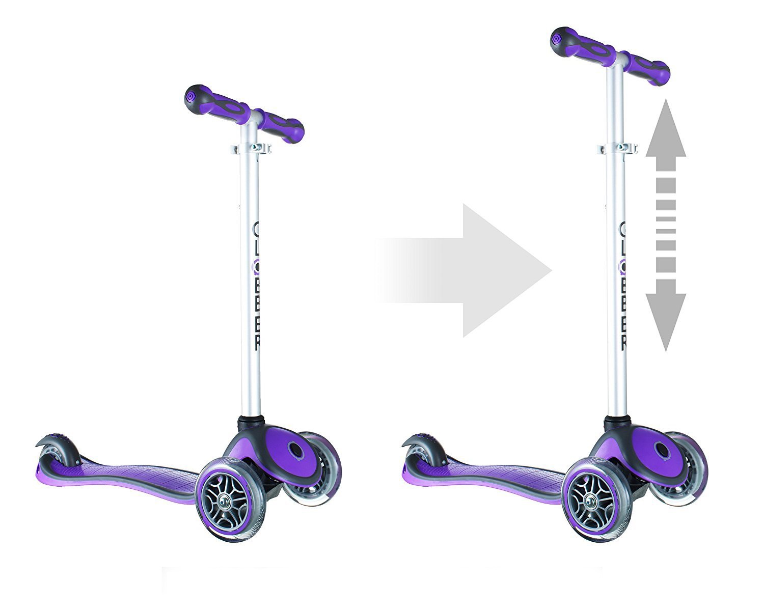 Трёхколёсный самокат Globber Primo Plus, фиолетовый  