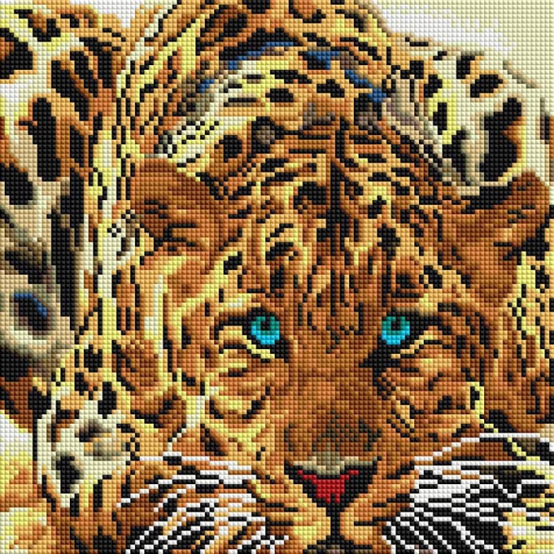 

Мозаика алмазная на раме – Леопард, 30 х 30 см