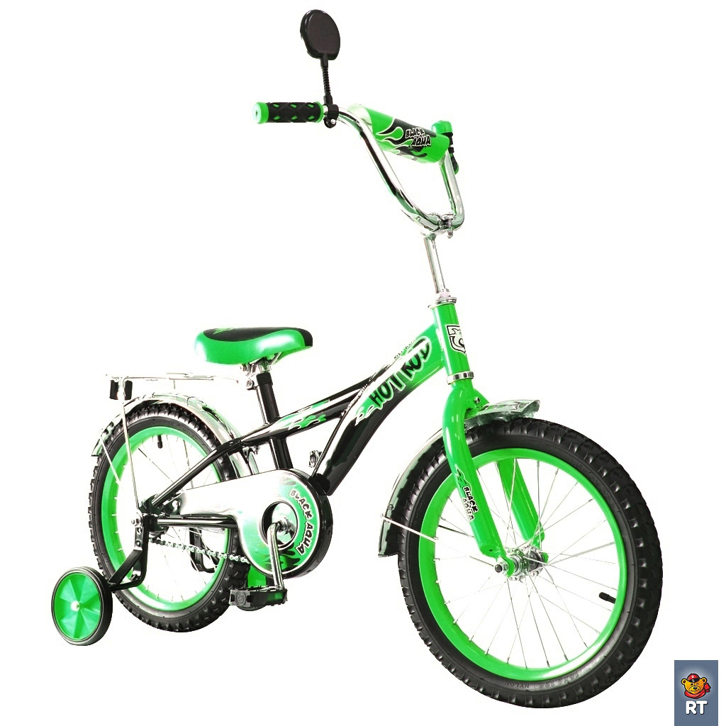 Двухколесный велосипед Hot-Rod, диаметр колес 16 дюймов, зеленый  