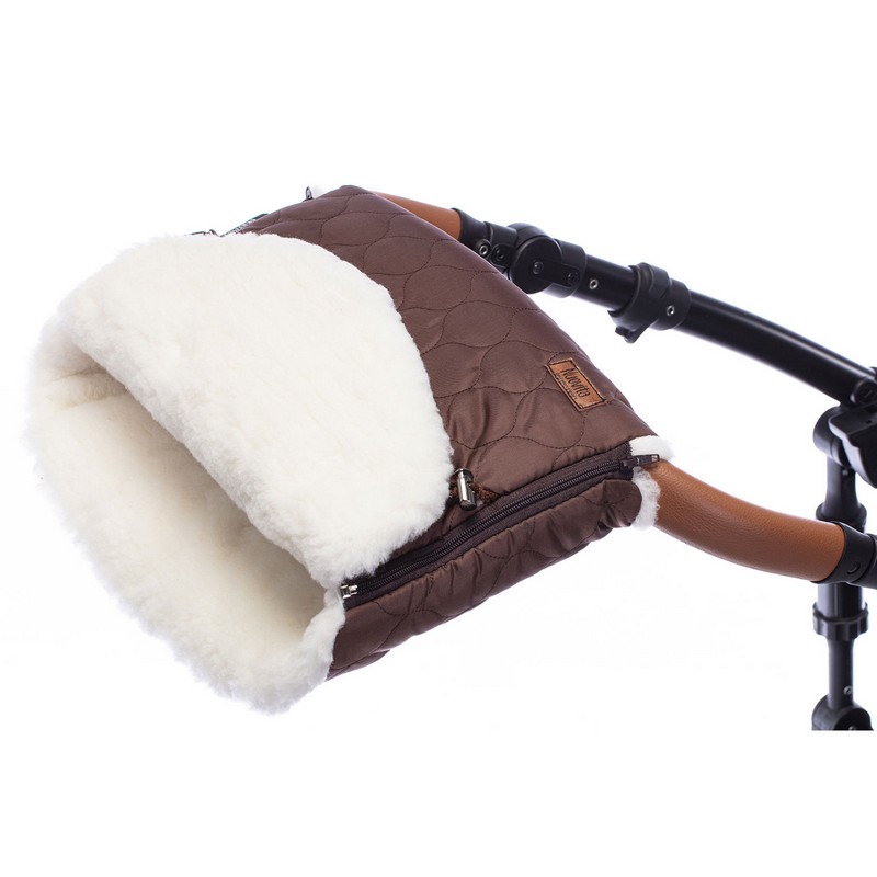 Муфта меховая для коляски Nuovita Polare Bianco cioccolata/Шоколад  