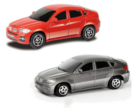 

Машина металлическая RMZ City - BMW X6, 1:64, цвет красный / серый