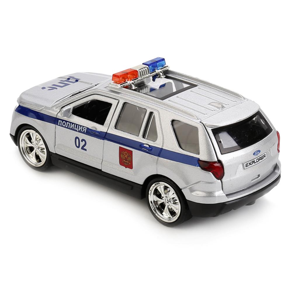 Машина металлическая Ford Explorer Полиция, 12 см, открываются двери, инерционная  