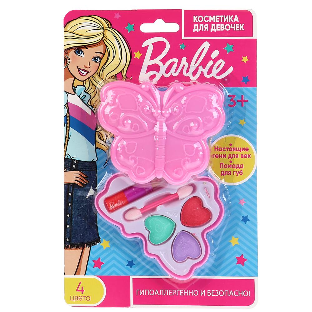 Косметика для девочек Барби: тени, помада  