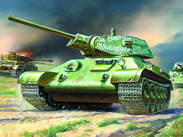 Модель для склеивания - Советский танк Т-34/76  