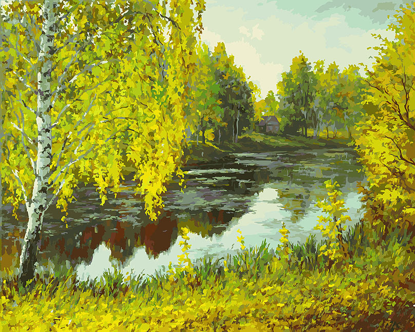 

Раскраски по номерам - Родные места, 40 х 50 см