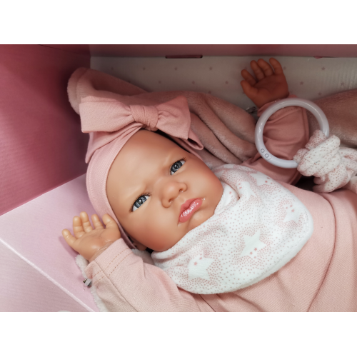 Кукла-реборн Нерея в розовом, 52 см  