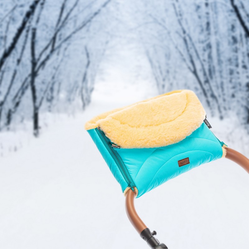 Муфта меховая для коляски Nuovita Tundra Pesco Blu scuro/Темно-синий  