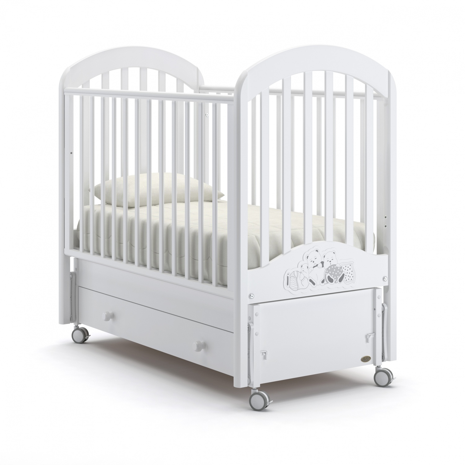 

Детская кровать Nuovita Grano swing продольный, цвет - Bianco/Белый