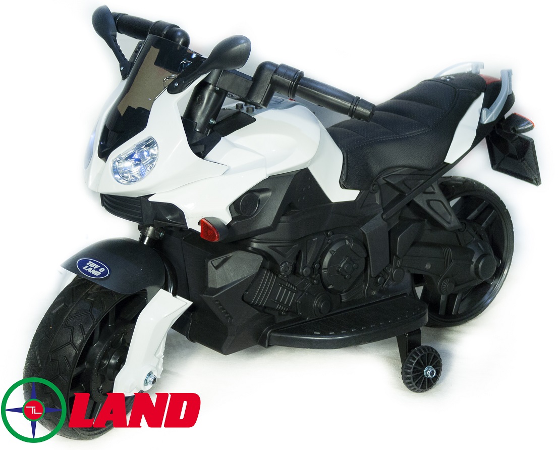 

Детский электромотобайк ToyLand Moto JC 917 белого цвета