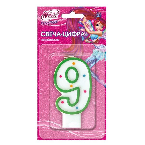 

Свеча-цифра - "9" из серии Winx