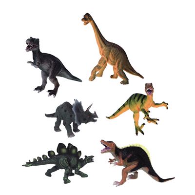 Фигурки пластмассовых динозавров 