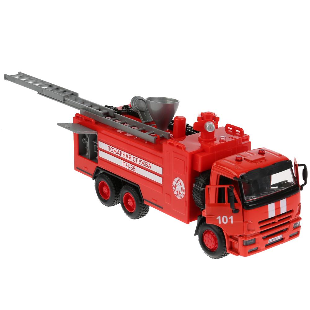 Пожарная машина 21 см, свет и звук, брызгает водой, инерционная  