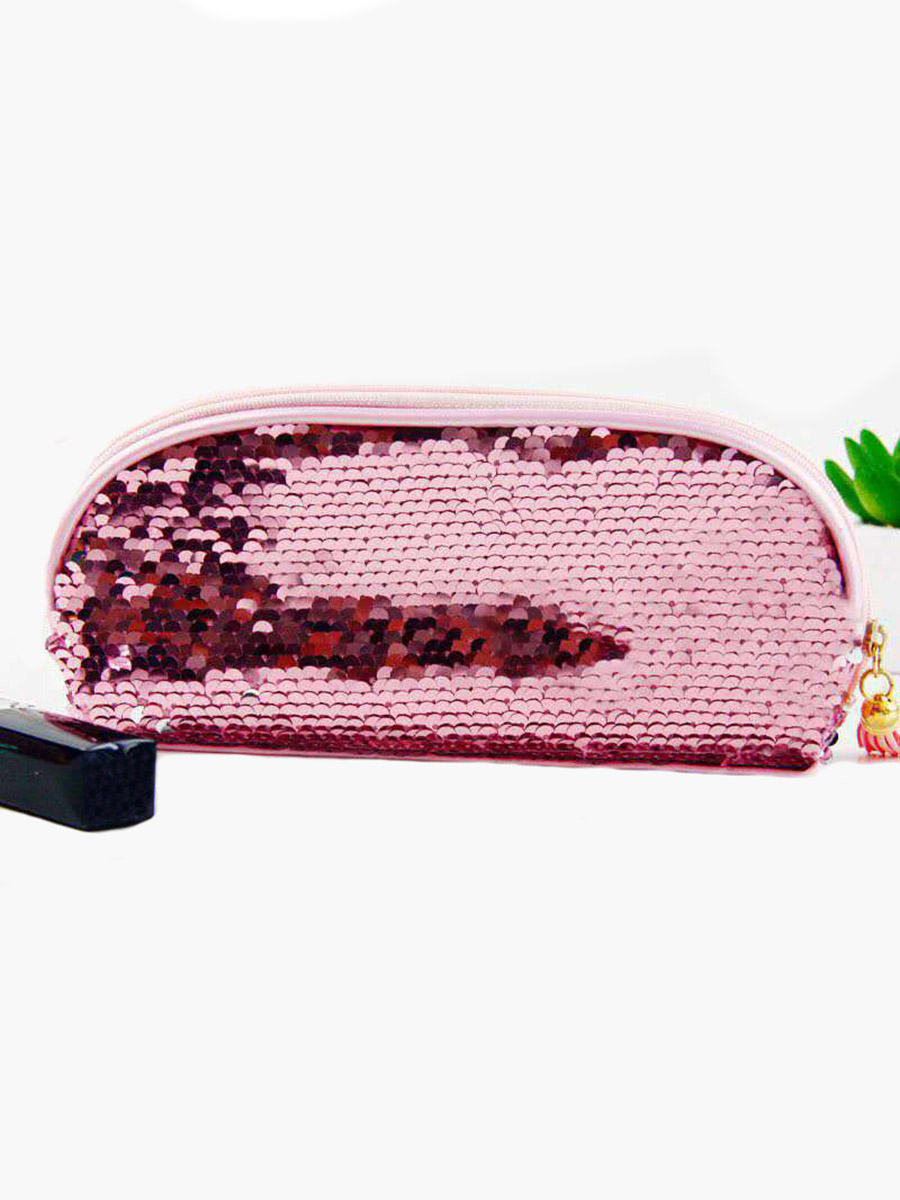 Пенал с блестками, цвет – золотистый  