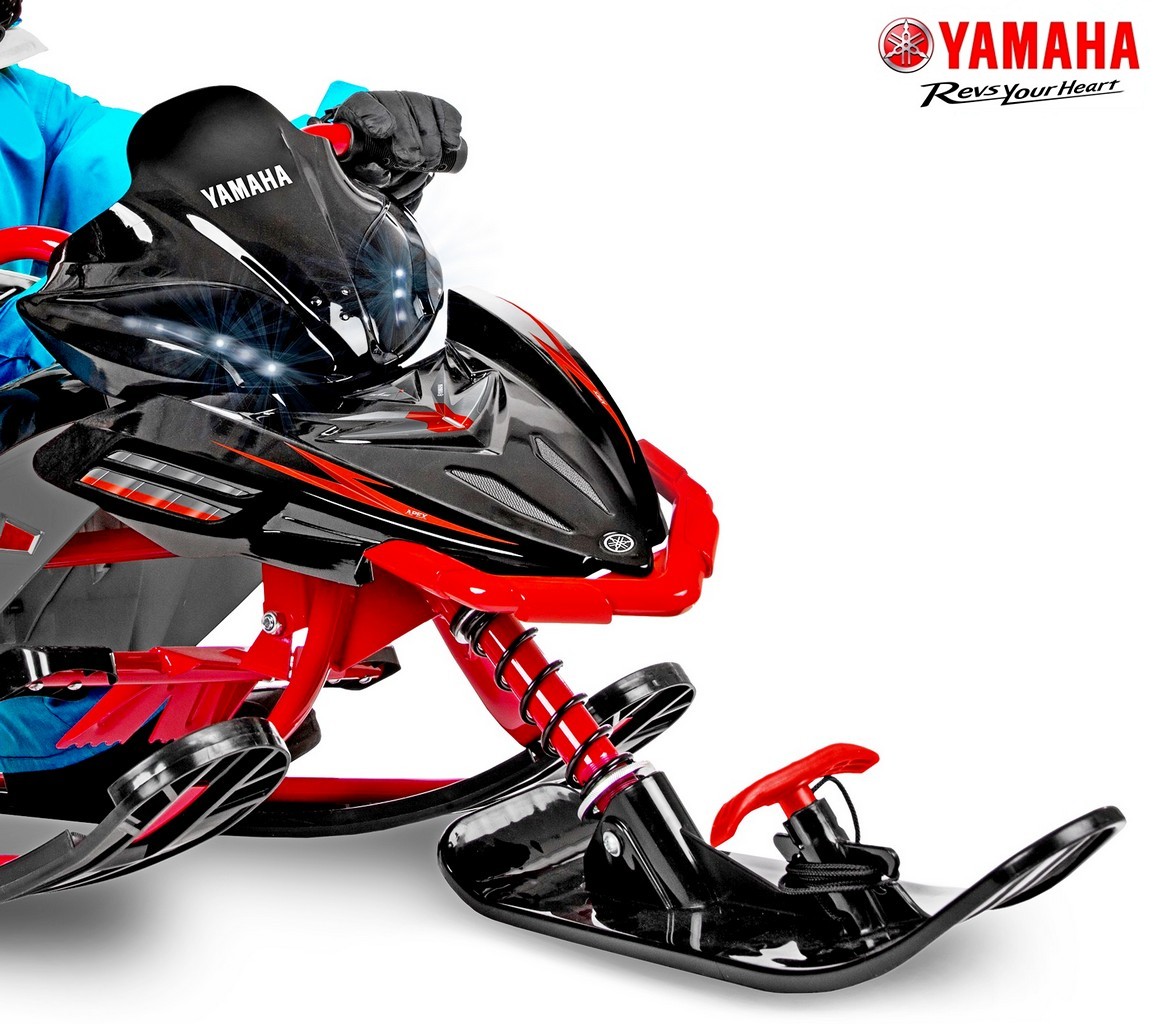 Снегокат Yamaha Apex Snow Bike YMC13001LX with LED со светящимися фарами, красный  