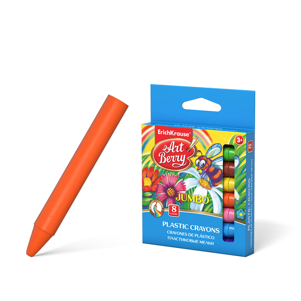 

Мелки пластиковые толстые Artberry Jumbo, 8 цветов