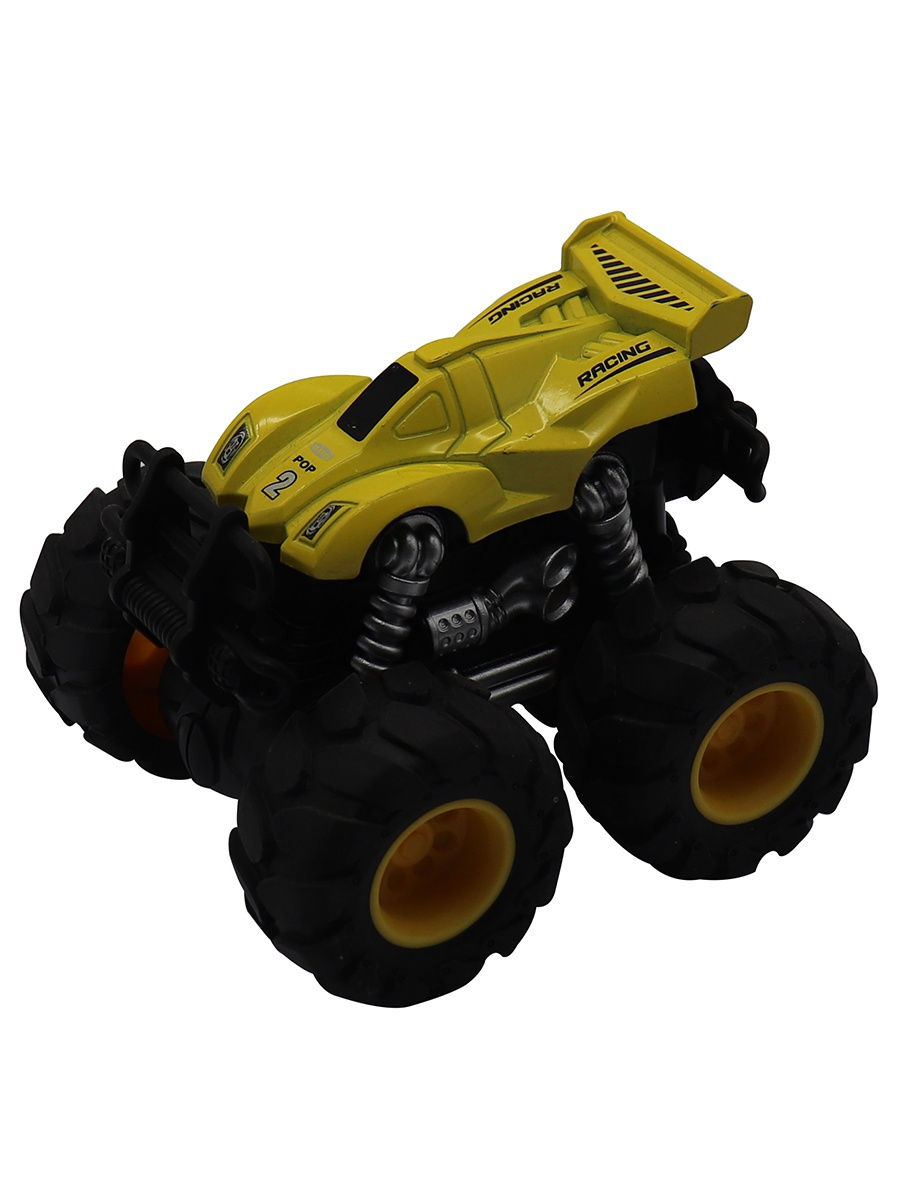 

Машинка гоночная Die-Cast желтая, 4*4, фрикционная, двойной реверс