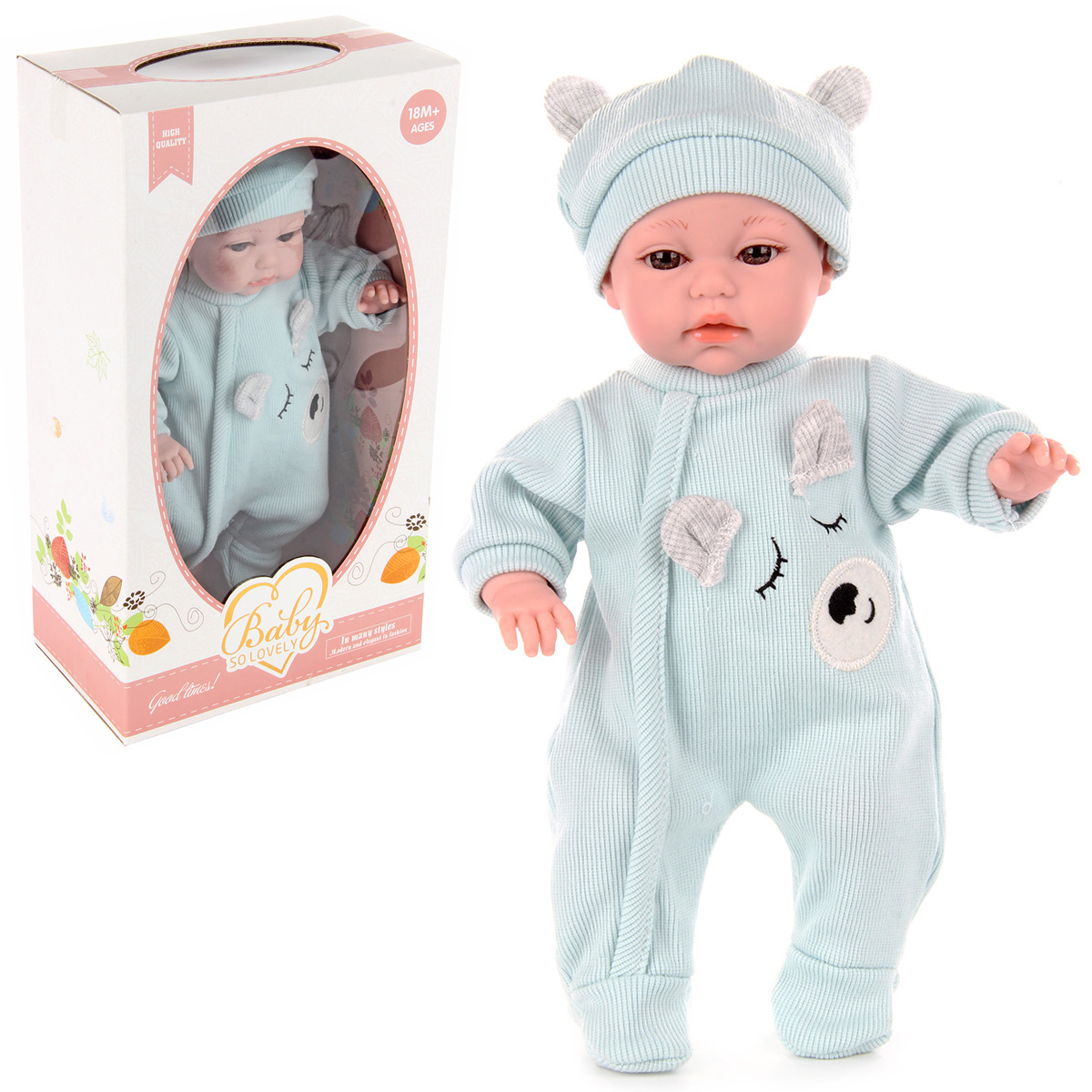 

Пупс - Baby So Lovely в костюмчике и шапочке, 35 см