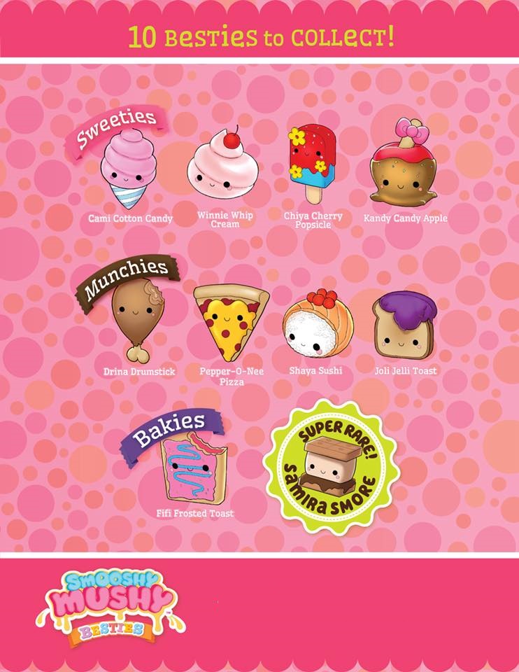 Игрушка из серии Smooshy Mushy Besties - Вкусняшки для питомца, 13 видов  