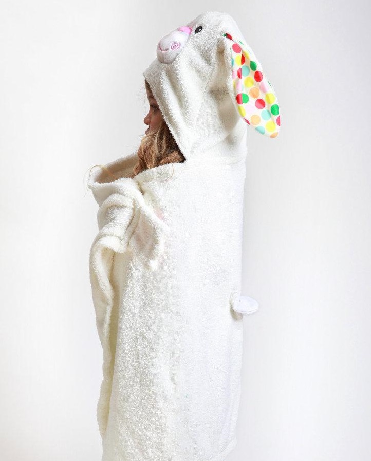 Полотенце с капюшоном для детей Зайка Белла Bella the Bunny, 2+  
