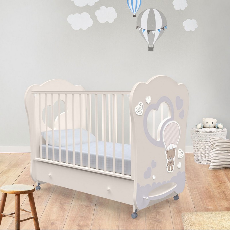 Детская кровать Nuovita Stanzione Cute Bear swing ваниль  