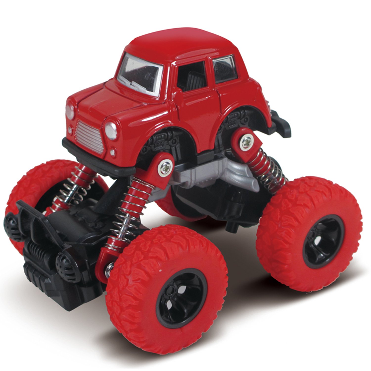 

Машинка Die-Cast красная, инерционный механизм, рессоры, масштаб 1:46