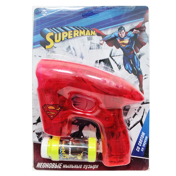 Мыльный пистолет из серии Superman, светится в темноте, звук, 45 мл.  