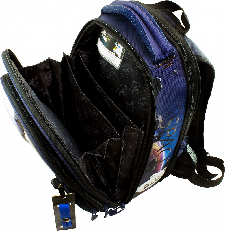 Ранец DeLune 9-126 с мешком для обуви, жестким пеналом и часами  