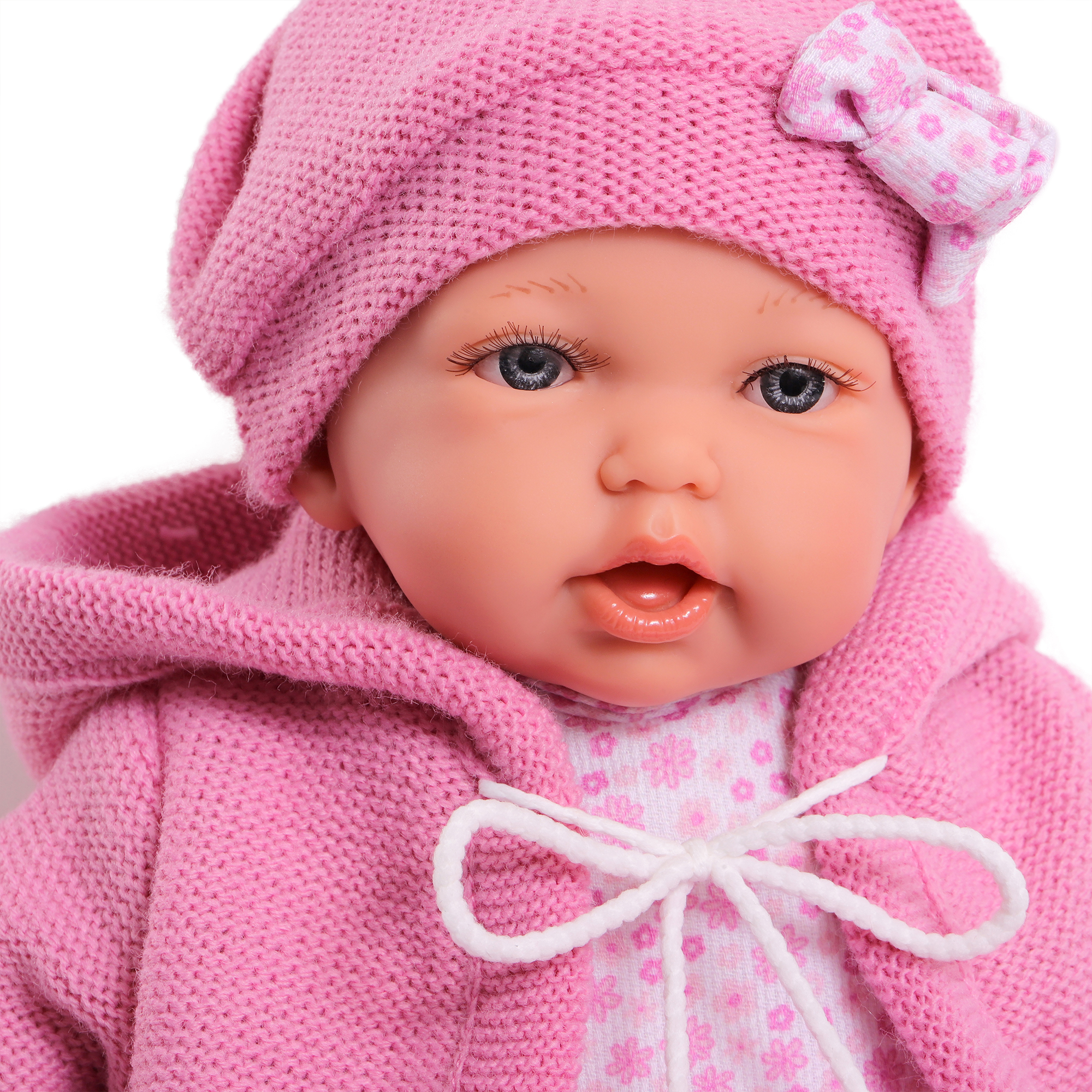 Кукла озвученная Азалия в ярко-розовом 27 см говорит-смеётся мягконабивная  
