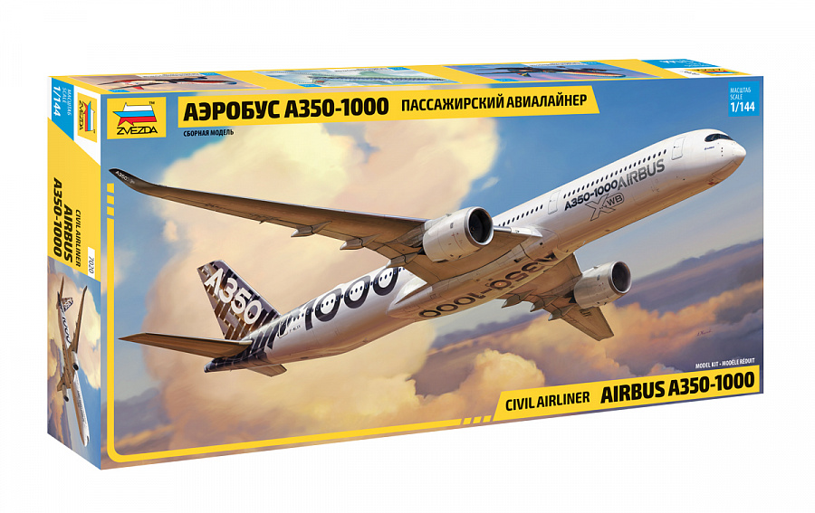 

Сборная модель - Пассажирский авиалайнер Аэробус А-350-1000