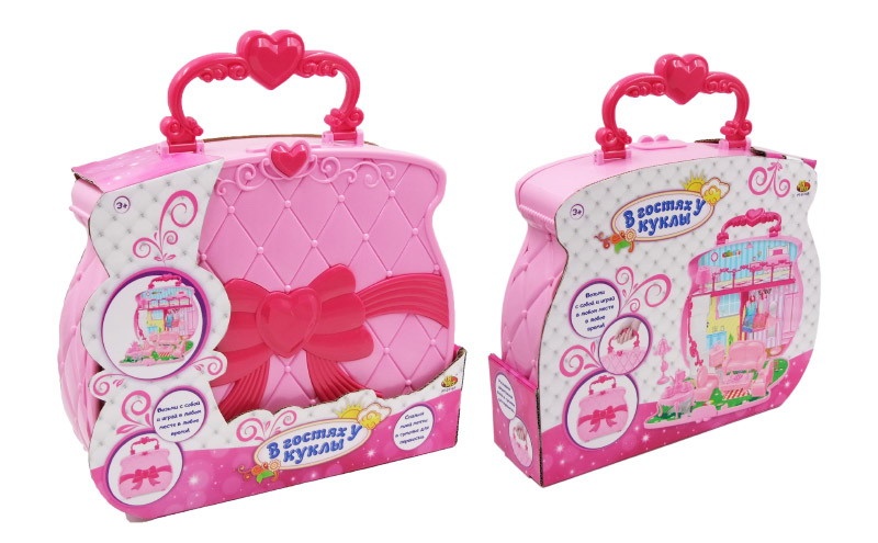 Домик-сумка для куклы с аксессуарами из серии В гостях у куклы  