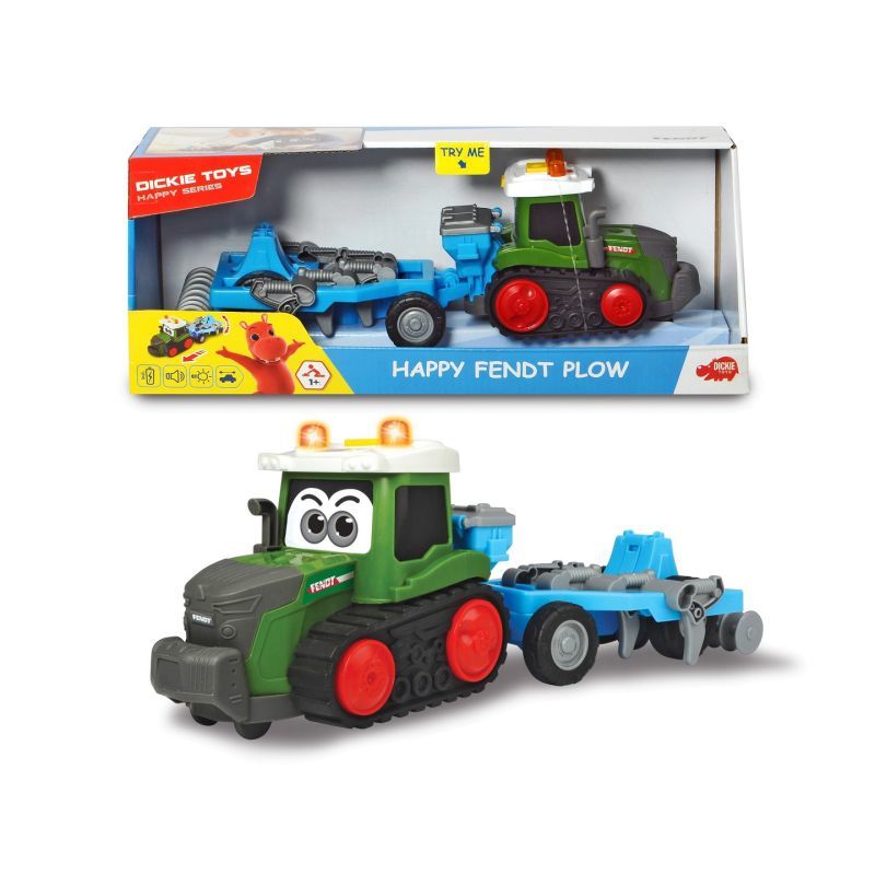 

Трактор Happy Fendt с плугом 30 см, свет и звук