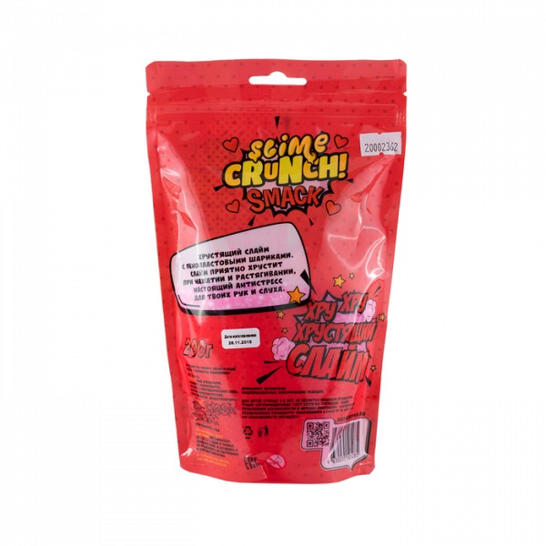 Слайм Crunch-slime - Smack с ароматом земляники, 200 г (Фабрика игрушек, S130-25 