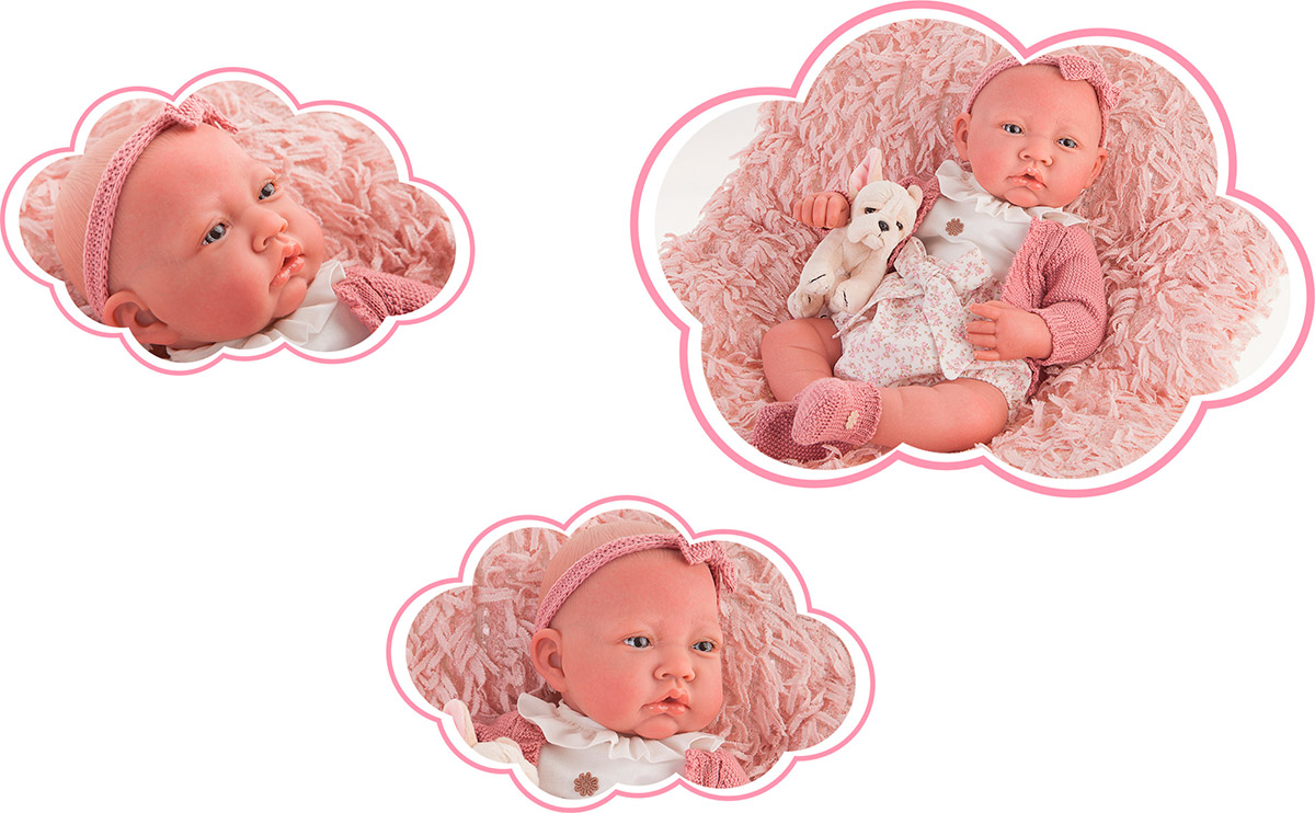 Кукла Реборн – Младенец Фелисидад в розовом, 40 см  